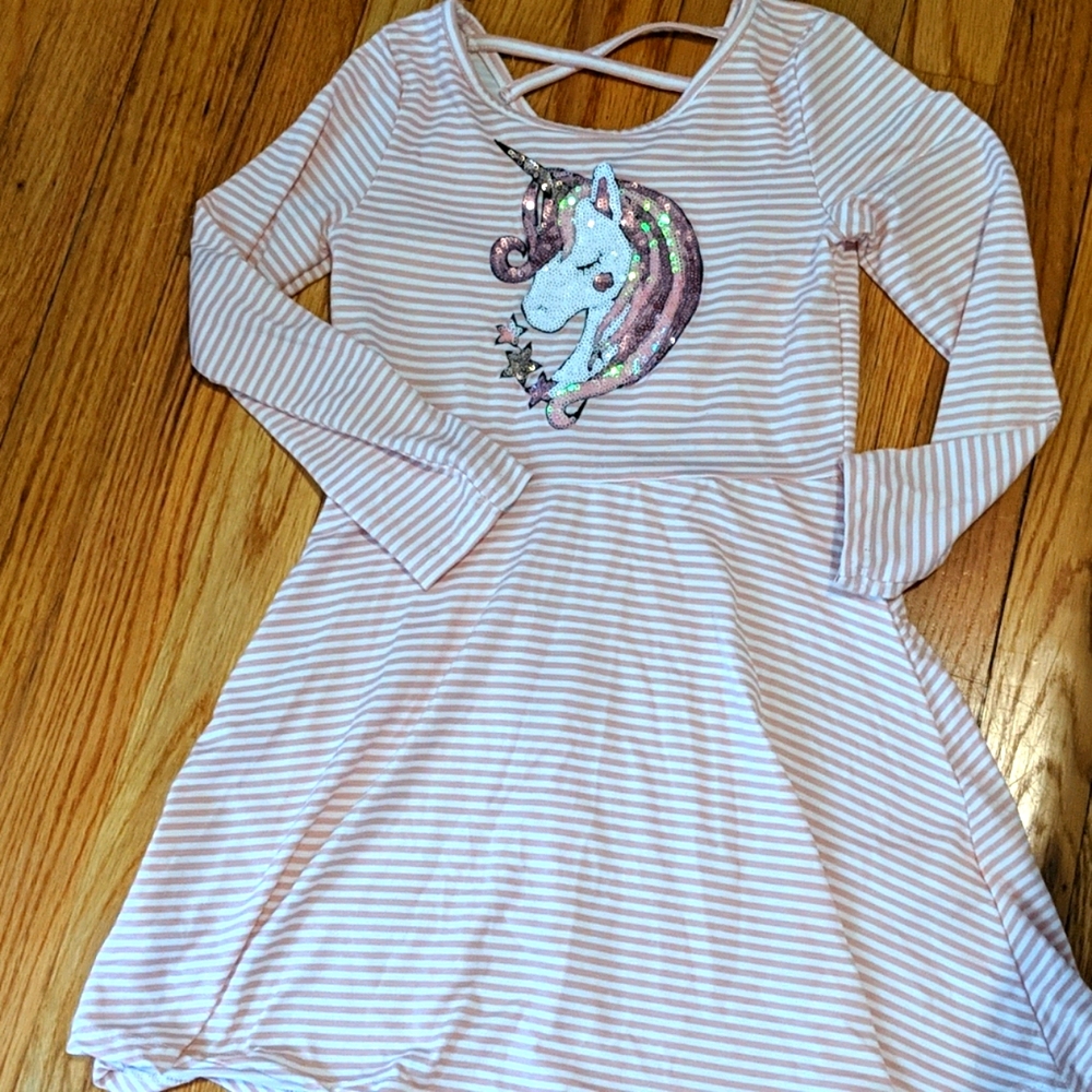 Pink and white unicorn dress